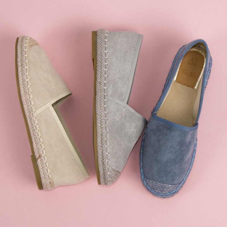 Best Shoes Espadrilles aus blauem Wildleder 1