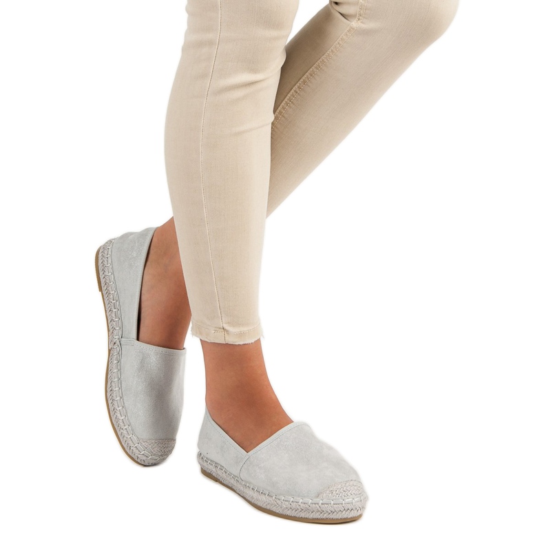 Nio Nio Espadrilles aus grauem Wildleder 2