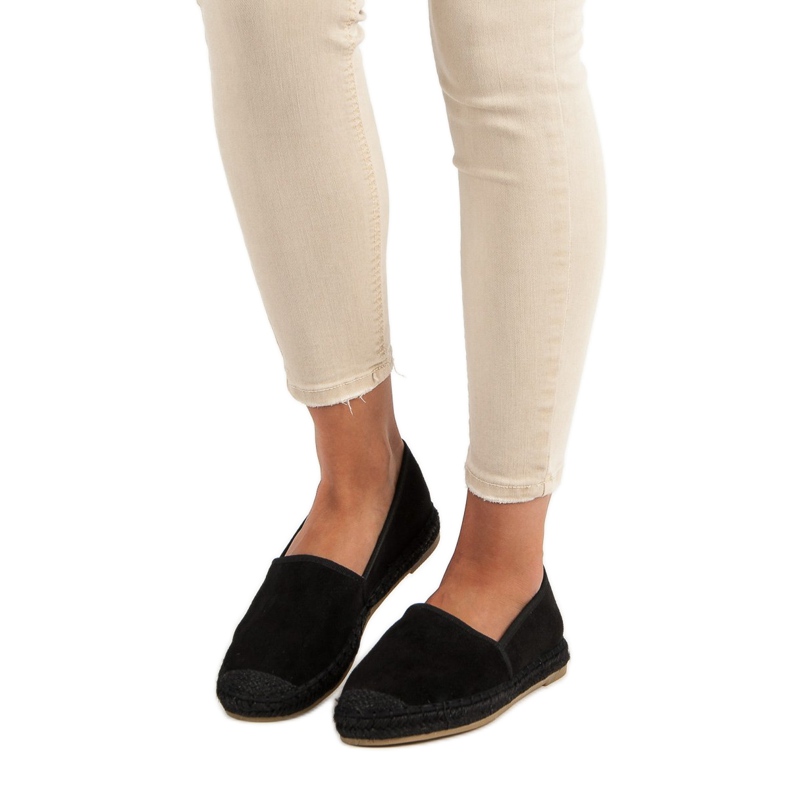 Nio Nio Espadrilles aus schwarzem Wildleder 1