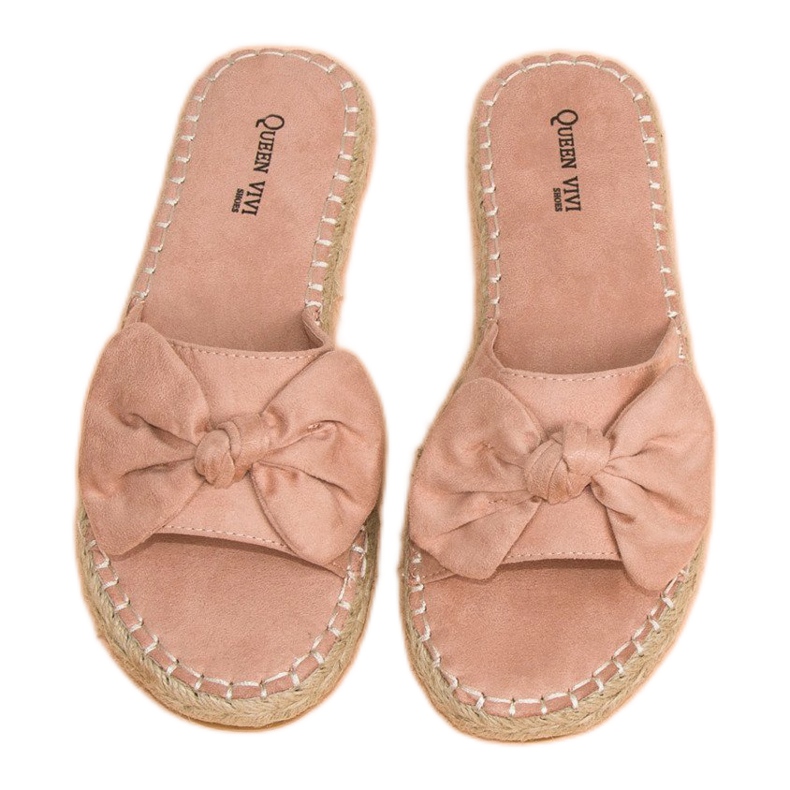 Queen Vivi Espadrilles-Flip-Flops aus Wildleder rosa 1
