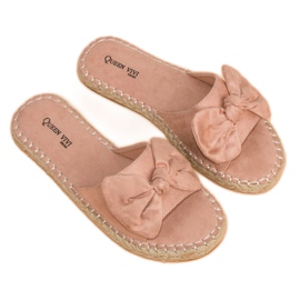 Queen Vivi Espadrilles-Flip-Flops aus Wildleder rosa 2