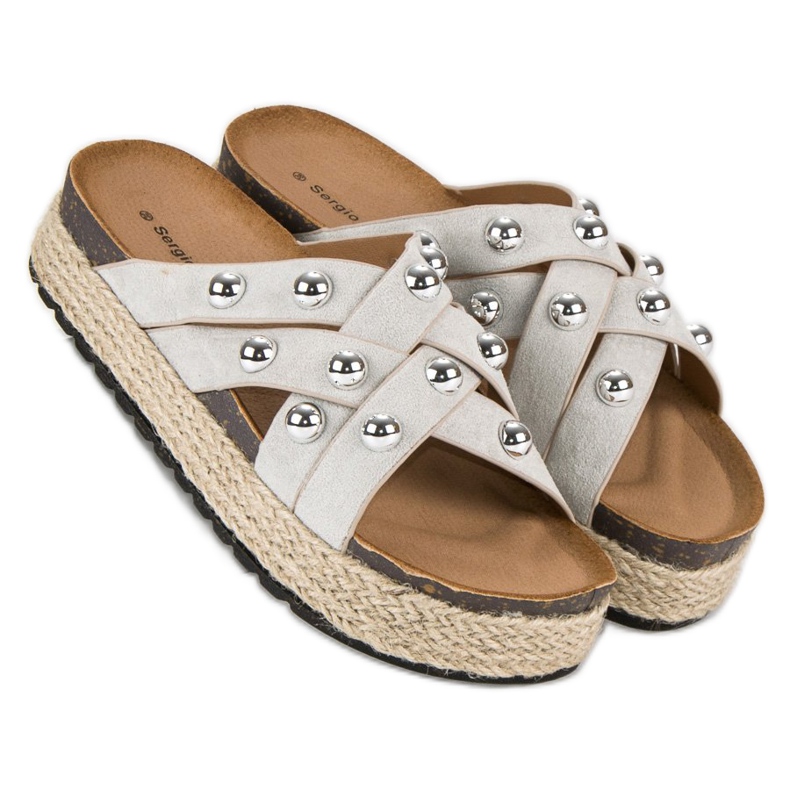 Sergio Todzi Hausschuhe mit Strass grau 2