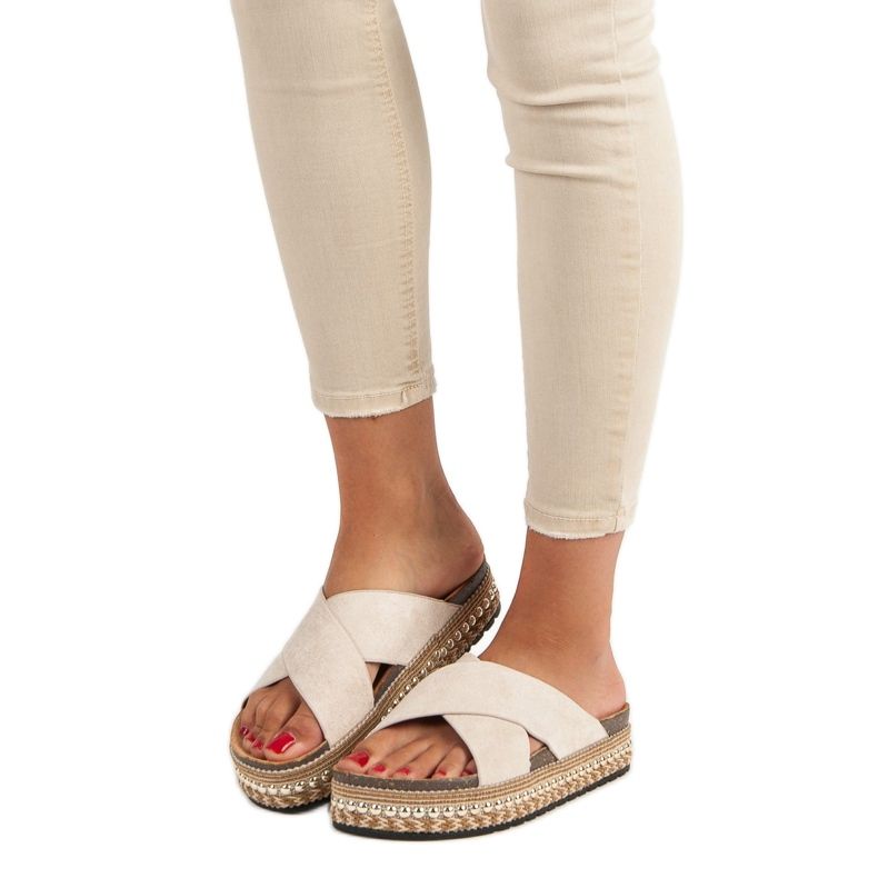 Bello Star Plateau-Flip-Flops braun 2