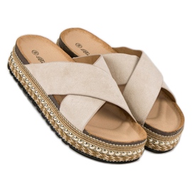 Bello Star Plateau-Flip-Flops braun 1