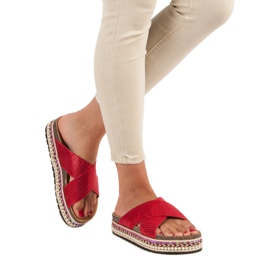 Sergio Todzi Flip-Flops mit Ethno-Print rot 1