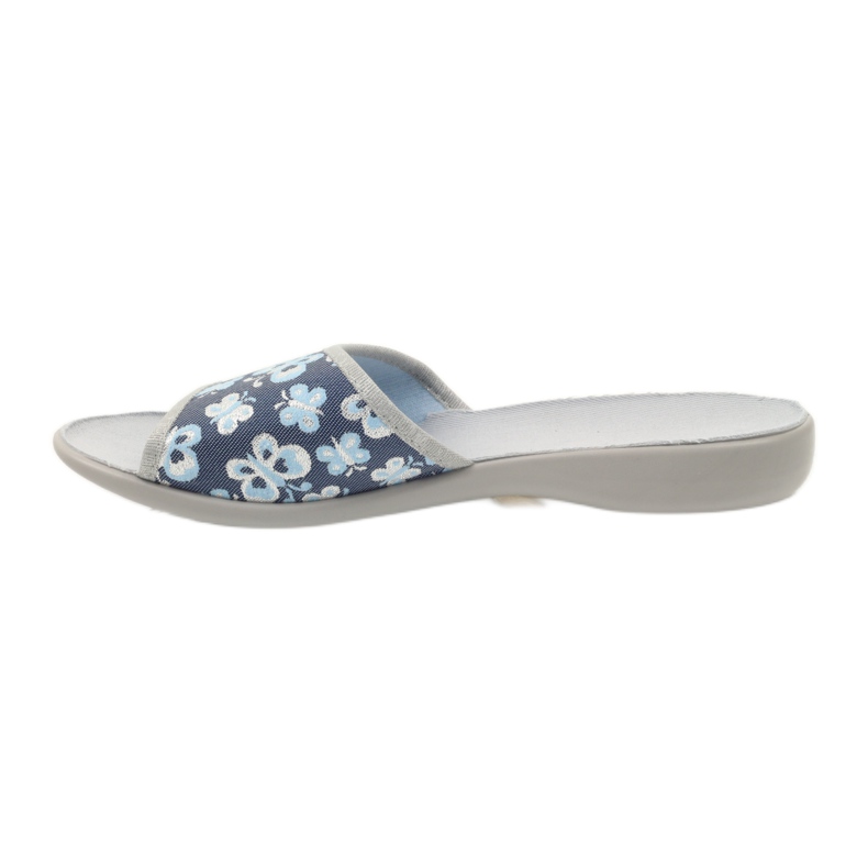 Befado Damenschuhe Hausschuhe 300D040 Hausschuhe blau grau marineblau 2