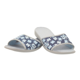 Befado Damenschuhe Hausschuhe 300D040 Hausschuhe blau grau navy blau 3