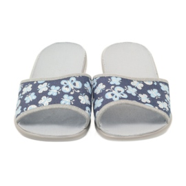Befado Damenschuhe Hausschuhe 300D040 Hausschuhe blau grau navy blau 4