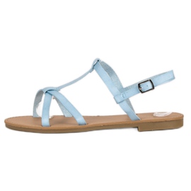 Ideal Shoes Hellblaue Sandalen 2