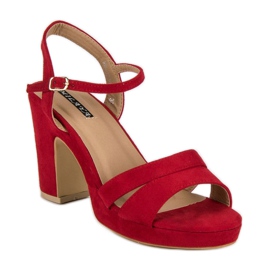 Milaya Modische Sandaletten mit hohem Absatz rot 1