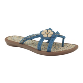 Rider Flip-Flops, Kinder-Flip-Flops mit Wasserblume, Grendha, blau 1