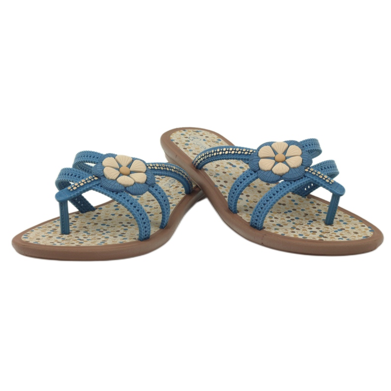 Rider Flip-Flops, Kinder-Flip-Flops mit Wasserblume, Grendha, blau 3