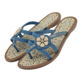 Rider Flip-Flops, Kinder-Flip-Flops mit Wasserblume, Grendha, blau 5