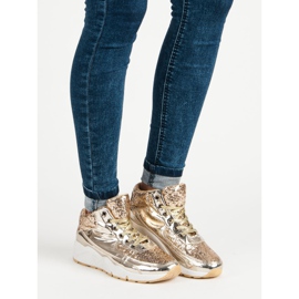Goldene Sneaker mit Glitzer 1
