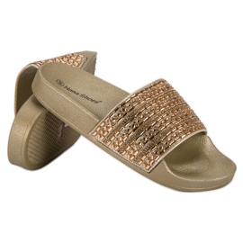 Elegante goldene Hausschuhe 2