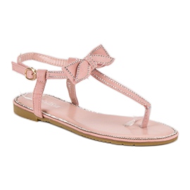 Melisa Flip-Flops Sandalen mit Schleife rosa 1