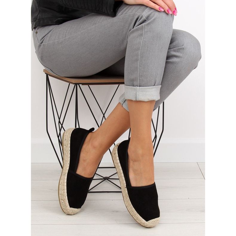 Schwarze Damen-Espadrilles BB10P schwarz 1