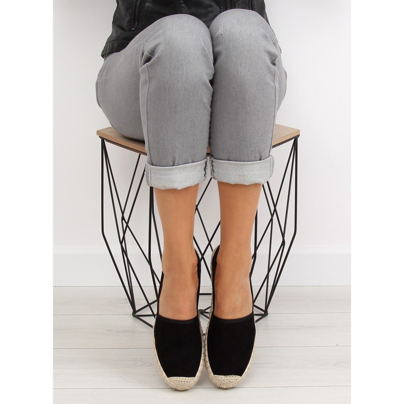 Schwarze Damen-Espadrilles BB10P schwarz 2