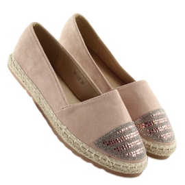 Pinke Espadrilles für Damen H8-102 Champagner rosa 1