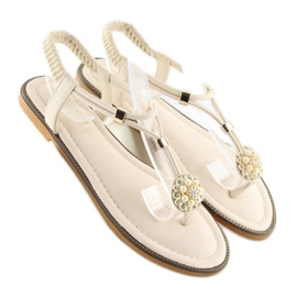 Beige Sandalen für Damen 7537 beige 2