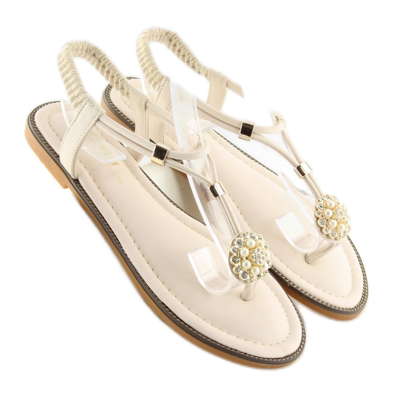 Beige Sandalen für Damen 7537 beige 2