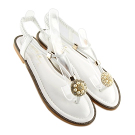 Weiße Sandalen für Damen 7537 weiß 2