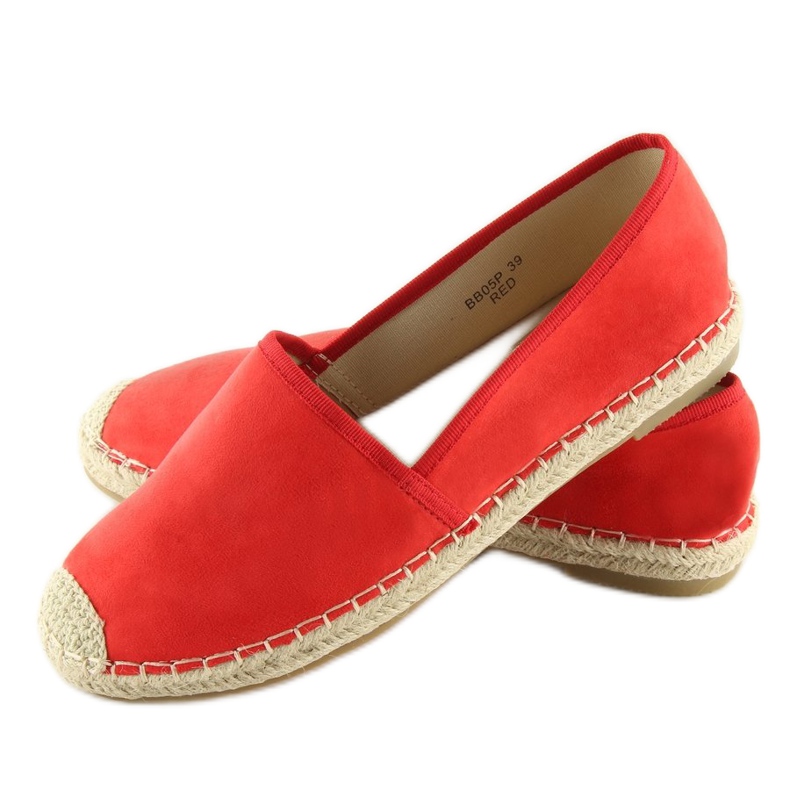 Klassische rote Espadrilles BB05P Rot 2