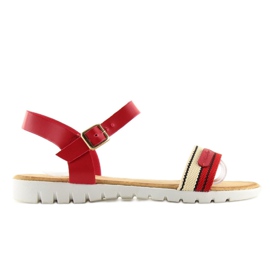 Rote Damensandalen S25 rot 1