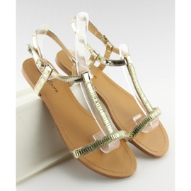 Sandalen mit goldenen Zirkonias SY644 Gold 1