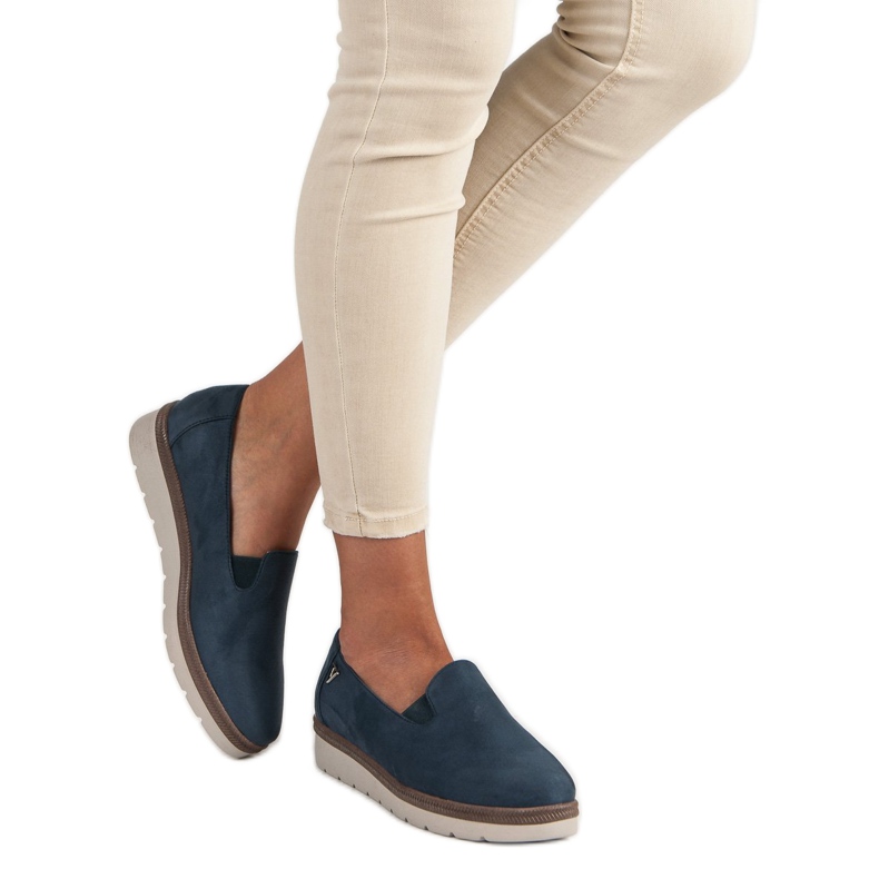 Wildleder-Slip-on-Vinceza-Schuhe blau 2