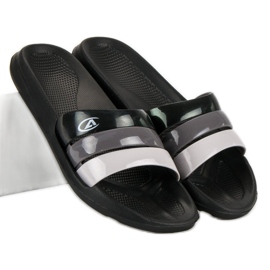 American Club Amerikanische Badeschuhe schwarz 2