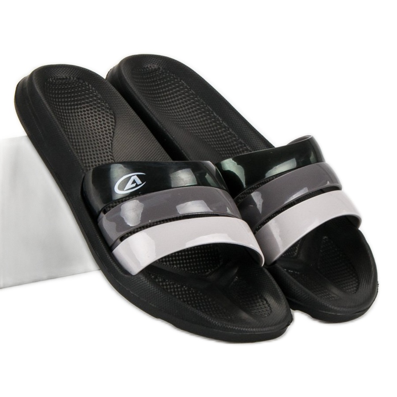 American Club Amerikanische Badeschuhe schwarz 2