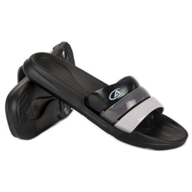 American Club Amerikanische Badeschuhe schwarz 1