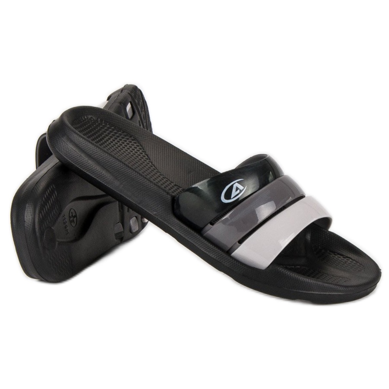 American Club Amerikanische Badeschuhe schwarz 1