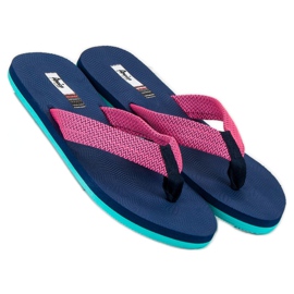 American Club Amerikanische Flip-Flops blau rosa 2