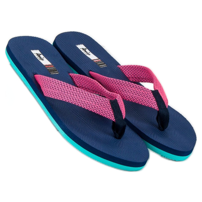 American Club Amerikanische Flip-Flops blau rosa 2