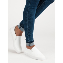 Weiße Slipons für Damen 1