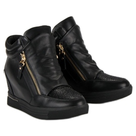 Stilvolle Turnschuhe, Turnschuhe schwarz 1