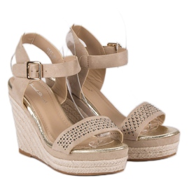 Sweet Shoes Beige Keil-Espadrilles 2