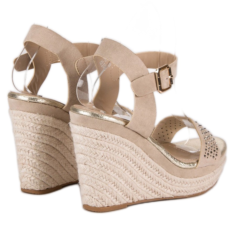 Sweet Shoes Beige Keil-Espadrilles 1
