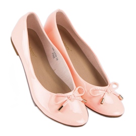 Ideal Shoes Lackierte rosa Ballerinas 1
