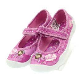 Befado Kinderschuhe Ballerinas Hausschuhe 114x306 weiß rosa 5