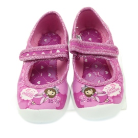 Befado Kinderschuhe Ballerinas Hausschuhe 114x306 weiß rosa 4