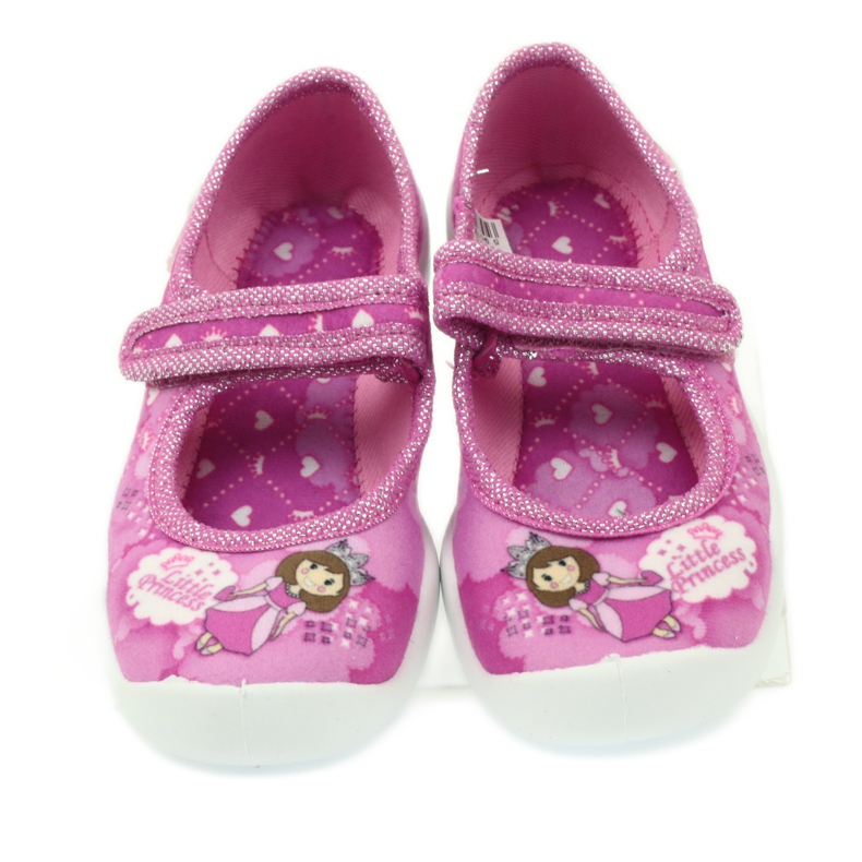 Befado Kinderschuhe Ballerinas Hausschuhe 114x306 weiß rosa 4