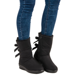 Warme Schneestiefel mit Reißverschluss schwarz 1