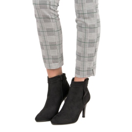 Klassische Stiefel mit hohem Absatz schwarz 2