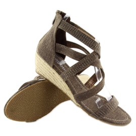 Sandalen Espadrilles ME11783 Kaffee braun 1