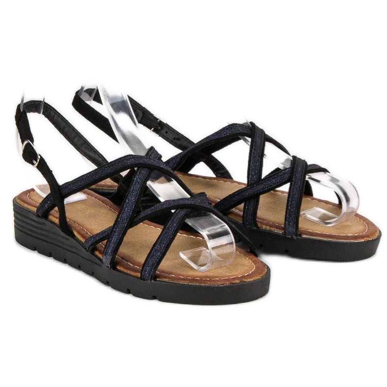 Comer Bequeme Damensandalen schwarz 2