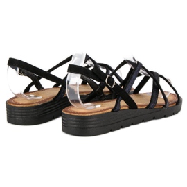 Comer Bequeme Damensandalen schwarz 1