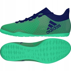 Hallenschuhe adidas X Tango 17.3 In M CP9142 türkis, blau grün 2
